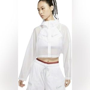 Nike Sportswear Women's Woven Windbreaker Jacket (White) Size M